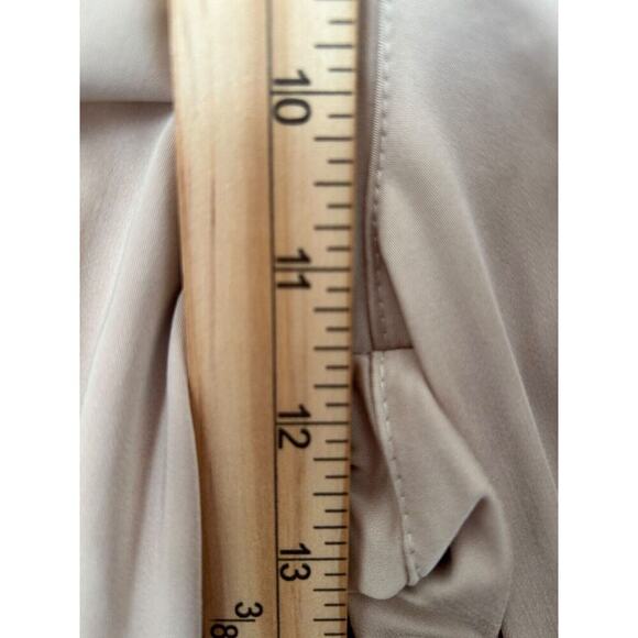 Dolce Cabo Pants Size XS Sand Wide Leg Ruched Knee Drawstring Hem Cuff Utility - Picture 11 of 13